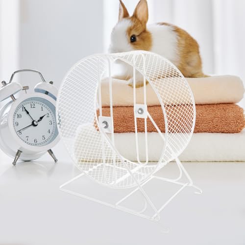 ibasenice Silent Hamster Wheel 9.25In Metal Wire Exercise Wheel Quiet Runner with Ball Bearings Textured Surface for Nail Care for Hamsters Gerbils Mice and Small Pets