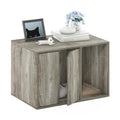 Furinno Peli Small Litter Box Enclosure, French Oak Grey - color: French Oak Grey, size: Small