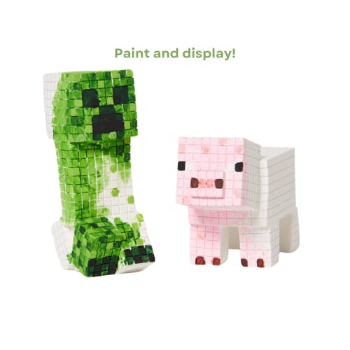 Innovative Designs Minecraft Paint Your Own Figurines Arts and Crafts Set for Boys and Girls - style: Minecraft: Reuben the Pig and Creeper