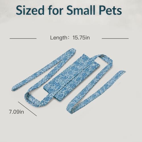 Adjustable Soft Fabric Pet Sling Carrier for Guinea Pig & Bearded Dragon, 15.7×7.1 Inch