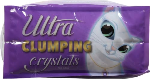 Ultra Pet Clumping Crystal Cat Litter, White Crystals with Multicolor Crystals, 5 Lbs (Pack of 2) - size: 5 Pounds (Pack of 2)