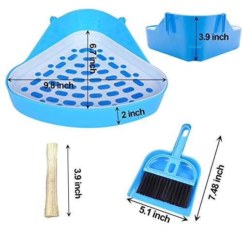 kathson Triangle Potty Trainer Corner Bunny Toilet Guinea Pig Litter Bedding Plastic Box Pet Pan for Rabbit Chinchilla Hamster Ferret Small Animal (Green) - color: Green