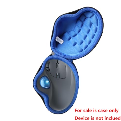 Anleo Hard Travel Case for Nulea M501 Wireless Trackball Mouse (Black+Blue) - color: Black+Blue