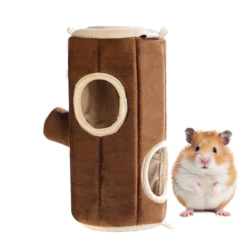 Mini&moe Hamster Hideout - Warm Hamster House Cozy Sleeping Chew Proof Small Animal Hut Cage Accessories for Dwarf Gerbil, Rat, Hedgehog, Sugar Glider