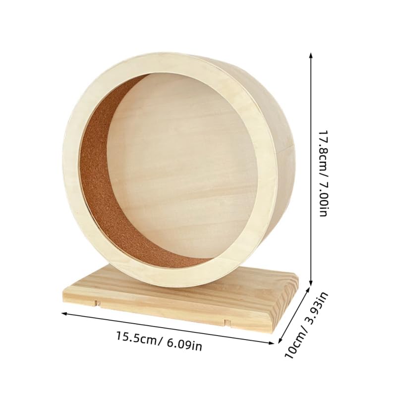 KESYOO Silent Wooden Exercise Wheel Toy for Hamster Hedgehog and Small Pets 12-inch Size for PET Play and Exercise Accessories