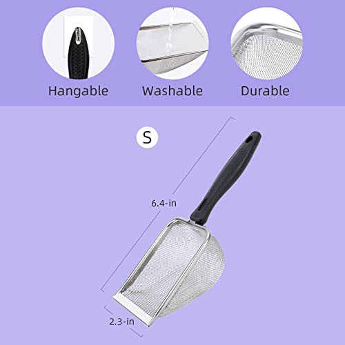 Niteangel Hamster Sand Bath Scoop: Can Removes Clump Waste Keeps Clean Sand | Built to Last for Deeper Hygienic Clean - Stainless Steel Fine Mesh Sand Sifter for Niteangel Sandbath & Fine Sand