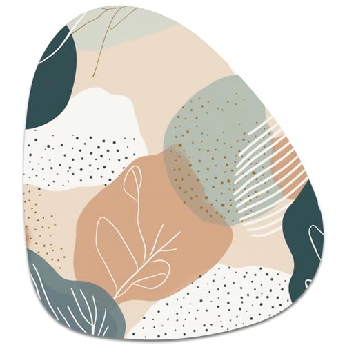 Rimilak Small Mouse Pad 6 x 7 Inch, Irregular Mini Mouse Pad with Non-Slip Rubber Base, Waterproof Compact Mouse Mat for Laptop Computer Wireless Mouse Keyboard Home Office Travel, Cute Leaf - color: Cute Leaf, size: 7L x 6W inches