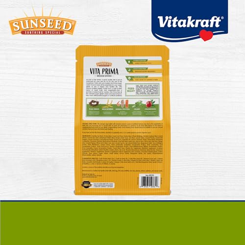 Sunseed Vita Prima Sugar Glider Food 28 Oz – High-Energy Protein and Flax Seeds – with Fruit Juices Real Fruit and Vitamin Mineral Fortification – Uniform Pellets for Daily Feeding