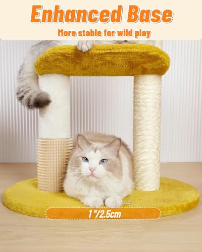 Cloud Cat Tree, 31.5in Multi-Level Indoor Cat Tower with Scratching Posts, Viewing Perch, Removable & Washable Cushions, Cat Activity Tree with Dangling Toy | Removable & Washable Cat Bed, Cat Activity Tree, Cute Dangling Toys, Easy To Clean, Stable Struc