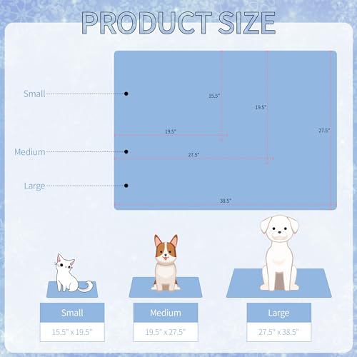 Pet Cooling Mat Cat Dog Cushion Pad Summer Cool Down Comfortable Soft for Pets and Adults (S,Blue) - color: Blue Egg, size: S: 15.5'' x 19.5''