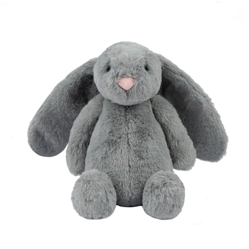 Best Pet Supplies Bunny Buddy Squeaky Plush Dog Toy - Gray | Soft Plush, Squeaks & Crinkles, Perfect for Moderate Chewers, Toss & Fetch Play, Stress & Anxiety Reliever, Ideal Gift Toy - color: Bunny (Gray), size: Large