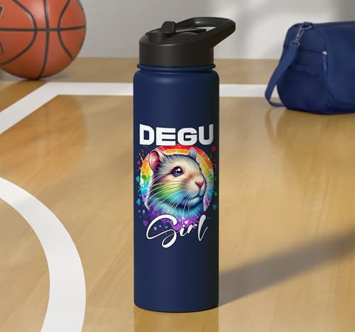Degu Girl Degu Stainless Steel Insulated Water Bottle - color: Navy Blue