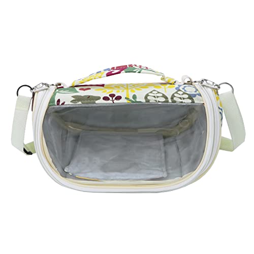 Wontee Small Pet Carrier Hamster Carrier Bag Portable Travel Carrier for Hamsters Mouse Baby Guinea Pig Hedgehog Sugar Glider Small Birds (M, Yellow Zoo) - color: Yellow