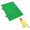 Dnoifne 7.9×5.9 Inches Large Bird Perch Stand Platform, Natural Wooden Bird Cage Accessories, Bird Stand Perch with Rough Quartz Sand Surface for Parrot, Parakeet, Budgies, Cockatiel, Rats - size: 7.9 × 5.9 Inches Green