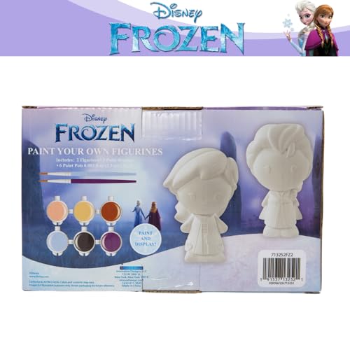 Innovative Designs Disney Frozen DIY Paint Your Own Figurines Arts and Crafts Set for Girls - Elsa & Anna - style: Frozen 2 pack