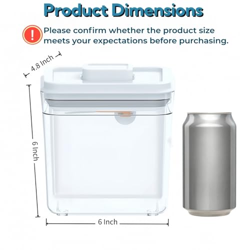 Dog Treat Container with POP-UP Airtight Lid,Dog Treat Jar | (1.8Qt /1.7L)-Small Animal Food Storage Container,Wide Mouth Opening