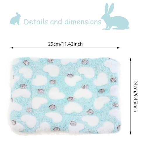 3PCS 24x29cm Guinea Pig Hamster Double Sided Fleece Lined Warm Bed Small Animal Soft Pad Suitable for Pets Weighing No More Than 2.5 Pounds