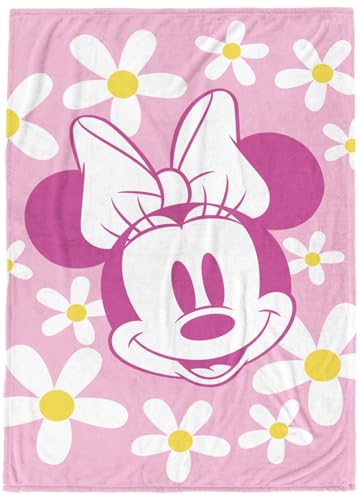 Jay Franco Kids Plush Throw Blanket – Soft & Cozy Fleece Throw for Bedroom & Couch Décor, Official Licensed Product, Pink - Minnie Mouse, 60x90 - Large Blanket - color: Pink - Minnie Mouse, size: 60x90 - Large Blanket