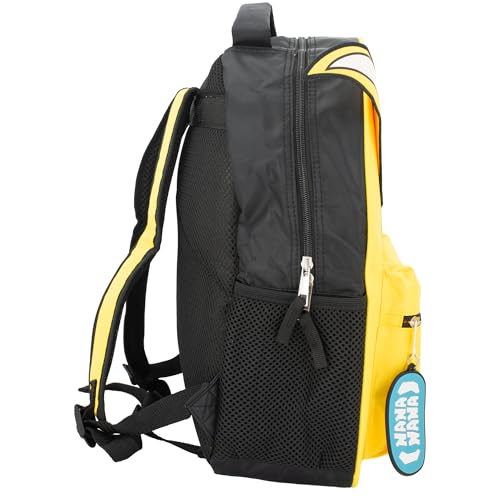 AI ACCESSORY INNOVATIONS Fortnite Peely Backpack for Boys & Girls, 16 Inch Nylon Twill Big Face Schoolbag W/Nana Zipper Pull, Yellow - style: Fortnite Peely