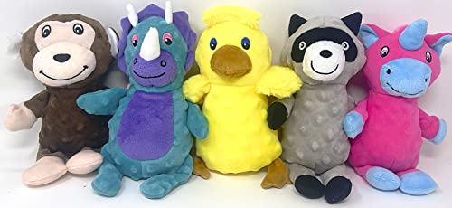 Jalousie Multipack Dog Squeaky Toys Strong Almost Indestructible, with Added Liner for Longer Play Dog Chew Toys (Medium Breeds - 5 Pack Dotted) - color: Medium Breeds - 5 Pack Dotted