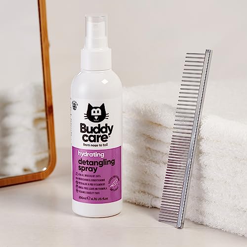 Buddycare Detangling Spray for Cats - Effective Cat Matted Fur Remover and Detangle Spray to Promote a Healthy Coat, Easily Removes Matted Hair for a Smooth and Shiny Coat