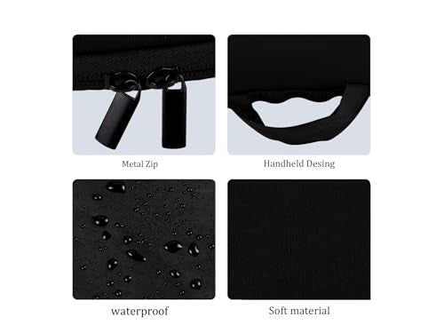 Keyboard Sleeve Travel Case for Logitech MX Keys Keyboard(Black) | Keyboard Case with Mouse Storage & Cable and Charger Pouch, Soft Neoprene Waterproof shockproof - color: Black