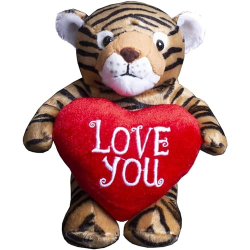 TigerStuffed Animal 8 Inches Surprise Valentines Day Stuffed Animals Hideaway Spring Inspired Gift for Girls and Boys Birthday, Valentine’s Day, Easter Day (Tigerstuffed Animal) - style: Valentine Tiger Stuffed Animal