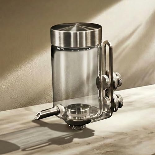 GuineaLoft™ Stainless Steel Glass Water Bottle w/Magnetic Mount (150ml) | Premium Modern Glass Water Bottle for Guinea Pigs, Chinchillas, Hamsters, Birds & Other Small Animals