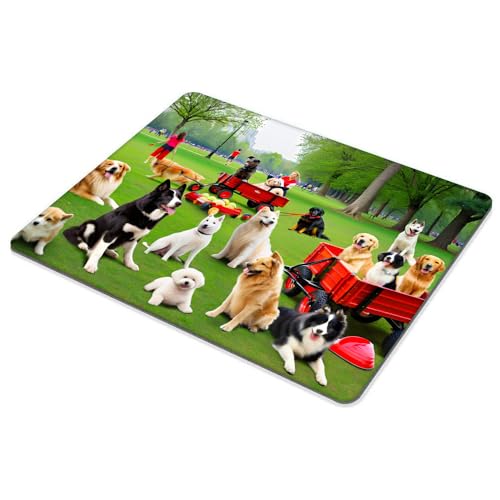 Dog Park Mouse pad Customized Mousepad Non-Slip Rubber Base Mouse Pads for Computers Laptop Office Desk Accessories Mouse pad - color: Dog Park