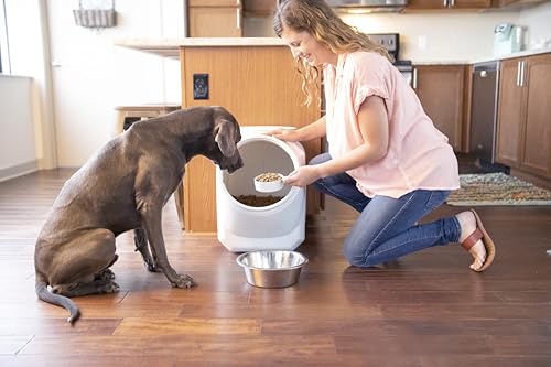 Vittles Vault Traditional Pet Food Storage Container For Dog Kibbles/Bird Seed/Oatmeal/Rice/Flour/Cereal, BPA Free Plastic, Sealed Airtight For Cat Food, Up To 60 lb, Made in USA, With Scoop, Gray - size: 60 Pounds