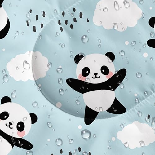 Galaxy Wolf Camping Sleeping Bags Warm & Cool Weather Waterproof Backpacking Blue Purple Starry Sky Sleeping Bag All Seasons Camping, for Adult Kids Boy Girls Camping Gear Equipment, Traveling - color: H-Panda1