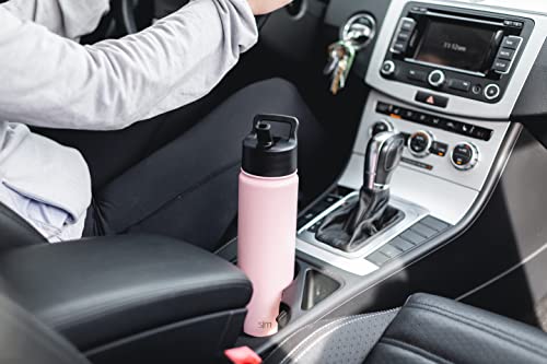 Simple Modern Insulated Water Bottle with Straw | 22oz | Black - color: - Midnight Black, style: 22oz
