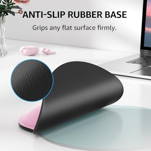KTRIO Keyboard Wrist Rest & Mouse Pad with Wrist Rest, Pale Pink | Memory Foam Wrist Support, Ergonomic Design, Non-Slip Base, Office and Home Use - color: Pale Pink
