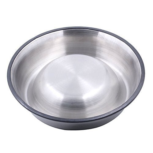 Mlife Stainless Steel Dog Bowl with Rubber Base for Small/Medium/Large Dogs, Pets Feeder Bowl and Water Bowl Perfect Choice (Set of 2) - size: 16oz