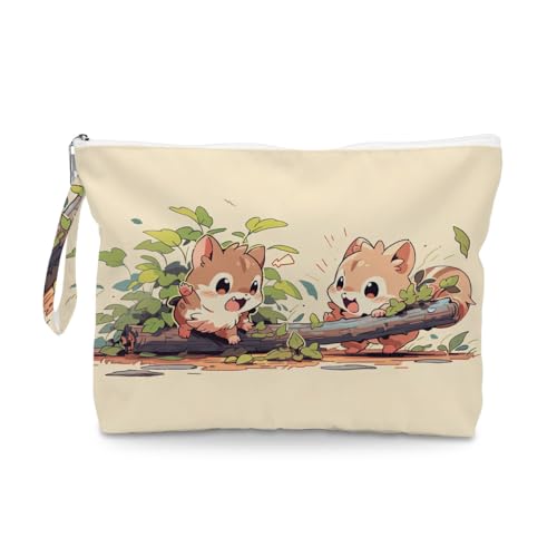 ENGVZ Wet Dry Bag, Waterproof Travel Pouch, Large Zipper Bag For Swimsuits, Diapers, Toiletries, Makeup, Women And Girls Cute Squirrel Friends - color: Cute Squirrel