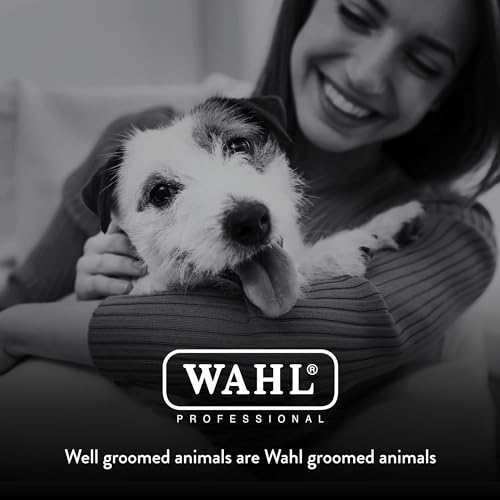 WAHL Professional Animal Double-Sided Flex Slicker Brush for Dogs & Cats (#858478) - Durable Pin Brush for Long-Haired Breeds like Bichon Frises & Collies - Ergonomic Black & Gray Grooming Tool