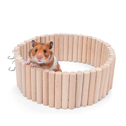 Niteangel Hamster Suspension Bridge Toy: 25.6" x 3" Flexible & Bendable | Enhances Coordination & Balance Long Climbing Wooden Ladder for Hamsters Mice Gerbils Sugar Glider Rat and Other Small Animal - size: 25.6L x 3W