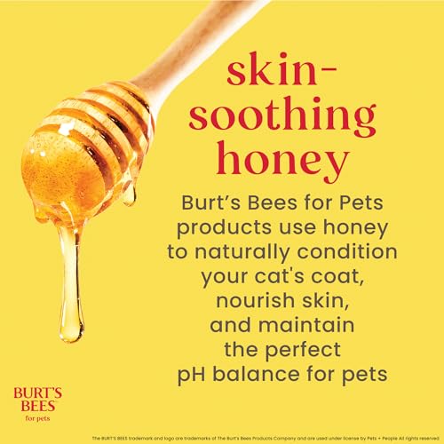 Burts Bees for Pets Waterless Cat Shampoo Spray, 10 Fl Oz | No-rinse formula with shea butter and honey gently cleans between baths, pH-balanced, no harsh detergents