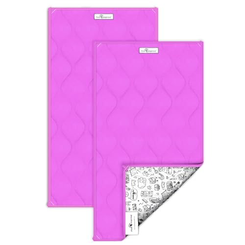 Paw Inspired Washable Fleece Guinea Pig Cage Liners, C&C 2x1, Pink | Super Absorbent Pee Pad, Bedding, Waterproof Bottom, Pet Bed Mat for Guinea Pigs, Ferrets, Rabbits, Hamsters, Small Animals - color: Pink, size: C&C 2X1 (2 Packs)