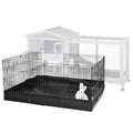Aivituvin Rabbit Playpen Pet Pen Small Animal Cage with Waterproof Liner - Extension Playpen - color: Black