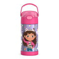 THERMOS FUNTAINER Water Bottle with Straw, 12oz, Gabby’s Dollhouse | Kids Stainless Steel Insulated Water Bottle, Keeps Drinks Cold Longer for School & Play, BPA-Free - color: Gabby's Dollhouse, size: 12 Ounces