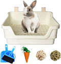 kathson Extra Large Rabbit Litter Box Trainer Rabbit Toilet Small Animal Potty Bunny Litter Pan Box for Adult Guinea Pig Rats Chinchilla Ferret Galesaur (White) - color: White