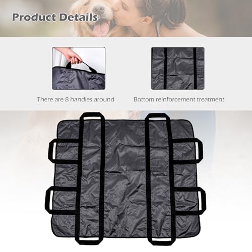 Dog Stretcher for Large Dogs Emergency Animal Carrier 300 Pounds 8 Handles | Dog Stretcher, Portable Stretcher,Emergency Animal Carrier Capable Gray - color: Gray