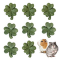 TEEWY Hamster Toys, Guinea Pig Chew Toys with Natural Timothy Hay for Guinea Pigs, Chinchillas, Hamsters, Gerbils and Other Small Pets, Teeth Grinding Toys, 8PCS，Clover-Shaped