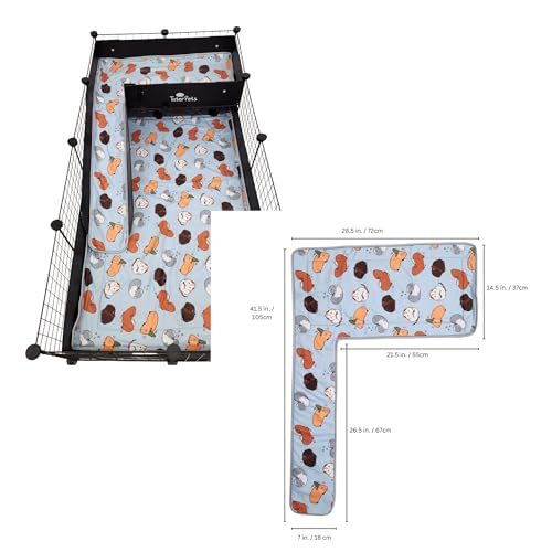 Loft and Ramp Fleece Liner or Kavee C&C Cages (Piggie Party) - color: Piggie Party