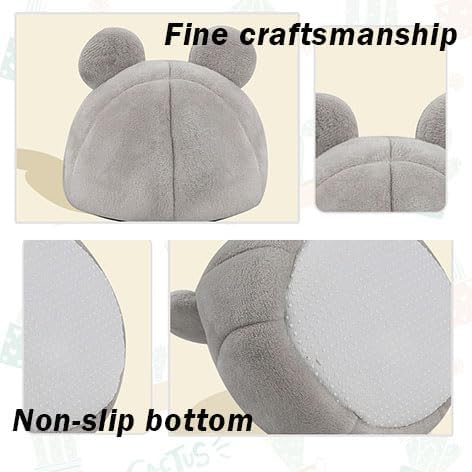 MANON ROSA Hamster Bed Cave Hideout & Heating Pad USD Adjustable Temperature Warm Winter House Pet Cage Accessories for Small Animals Chinchilla Guinea Pig Hedgehogs (Gray Mouse)