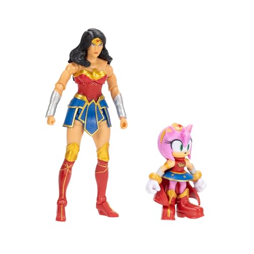 DC X Sonic the Hedgehog Amy as Wonder Woman & Wonder Woman 2.5/5-inch Figures Multipack - style: 5" Wonder Woman with 2.5" Amy Wonder Woman