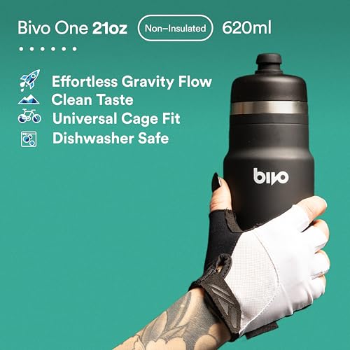 Bivo One 21oz Non Insulated Stainless Steel Bike Water Bottle - Lightweight for Cycling, Travel, Kids - No Plastic Taste, Fits Most Cages, Dishwasher Safe - (Raw) - color: Raw