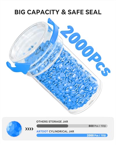 ARTDOT 420 Slots Storage Container for Diamond Art Kits for Adults,Portable Bead Storage Boxes for Diamond Painting Accessories and Tools - color: Blue, size: XX-Large