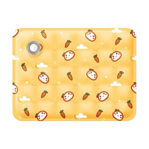Water-Fillable Pet Cooling Mat, Pressure Activated Gel Cooling Pad for Dogs & Cats, Durable & Scratch Resistant, Perfect for Hot Weather to Prevent Overheating (88, Yellow Carrot, 11.8 * 15.7) - color: yellow carrot, size: 11.8*15.7